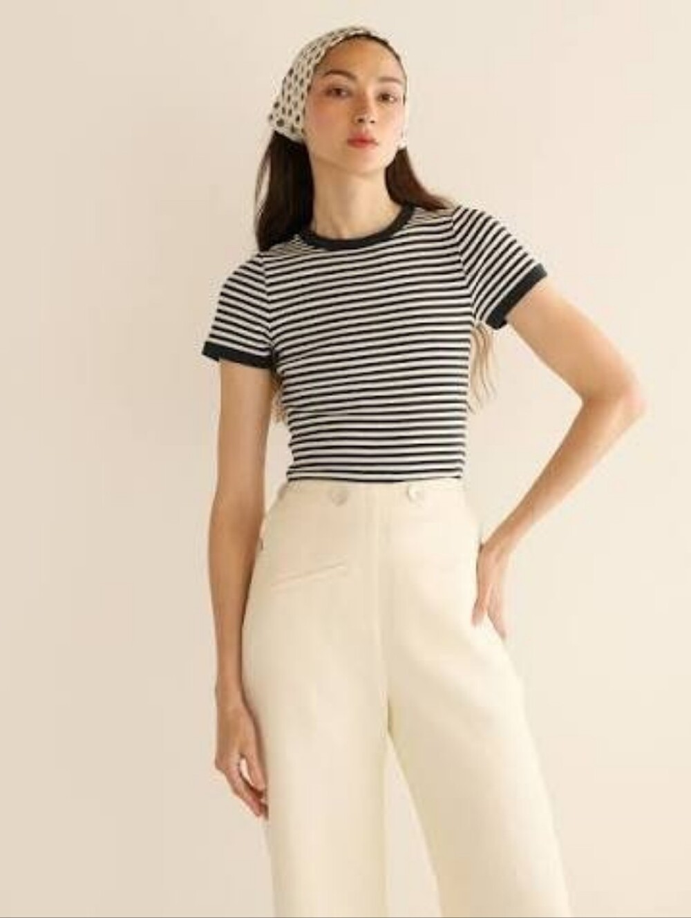 Doen Vivi tee in nantucket stripe, medium